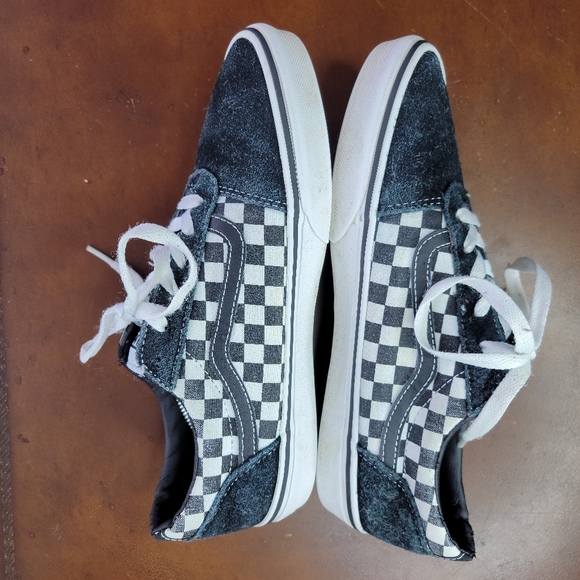VANS Checkerboard Old Skool Skateboard Black White Streetwear size 6.5 - Picture 3 of 8
